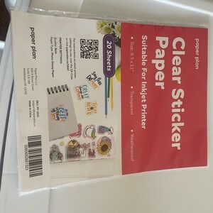 Paper Plan Clear Sticker Paper